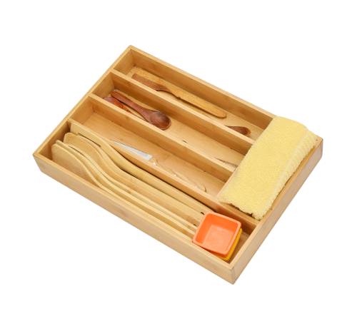 Bamboo Cutlery Drawer Organizer - cover