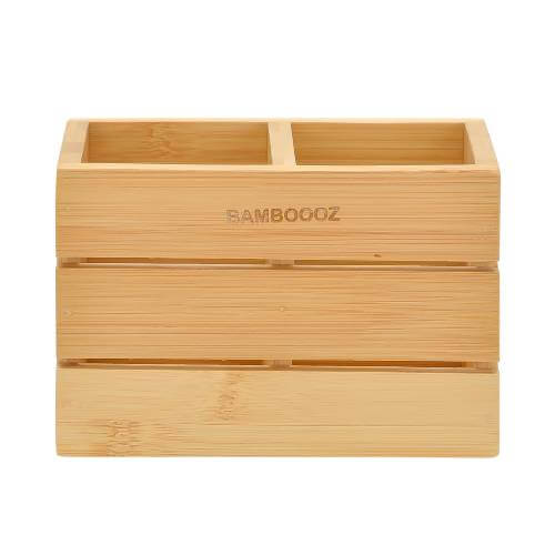 Bamboo Cutlery Stand - front